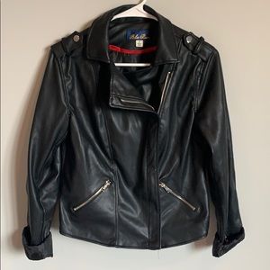 Blue Rain black leather jacket